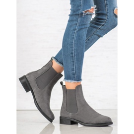 SDS Bottines Chelsea en daim gris 4