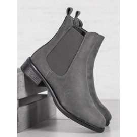 SDS Bottines Chelsea en daim gris 3