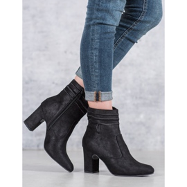 Kylie Bottines à talons en daim le noir 6