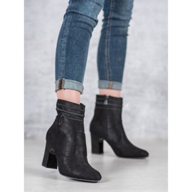 Kylie Bottines à talons en daim le noir 7