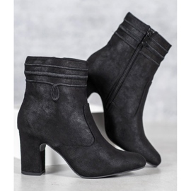 Kylie Bottines à talons en daim le noir 1