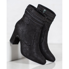 Kylie Bottines à talons en daim le noir 3