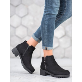 Diamantique Bottines noires à fermeture éclair 1