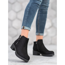 Diamantique Bottines noires à fermeture éclair 2