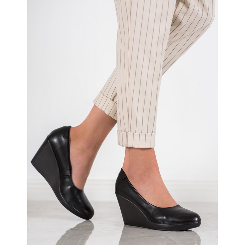 J. Star Escarpins compensés classiques le noir 2