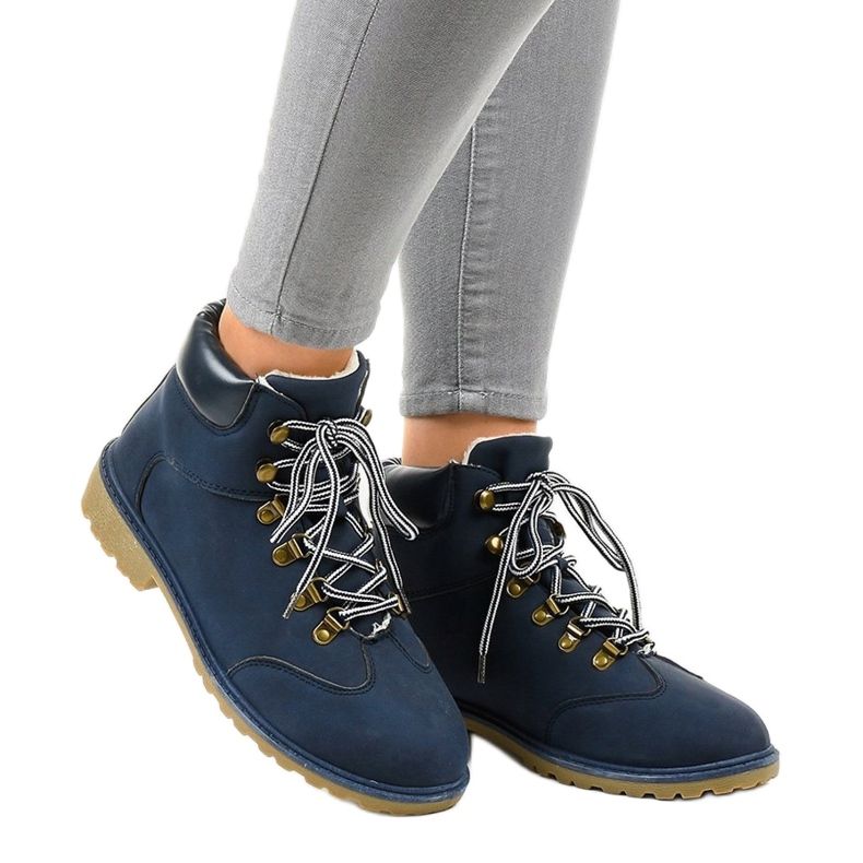 Bottes isolées bleu foncé DS1702 bleu marin 1