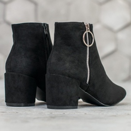 SHELOVET Bottines En Daim En Spitz le noir 6