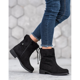 SDS Bottines en daim le noir 5