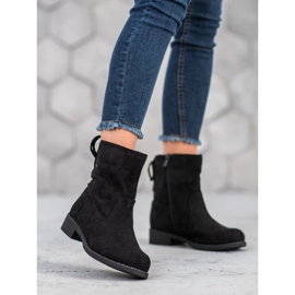 SDS Bottines en daim le noir 4