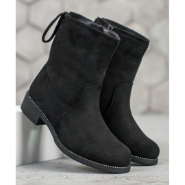 SDS Bottines en daim noir 2