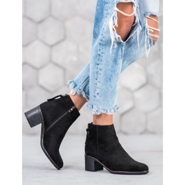 Goodin Bottines en daim noir le noir 1