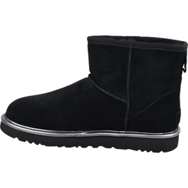 Ugg Classic Mini Ugg Rubber Logo W 1110087-BMT Chaussures le noir 1