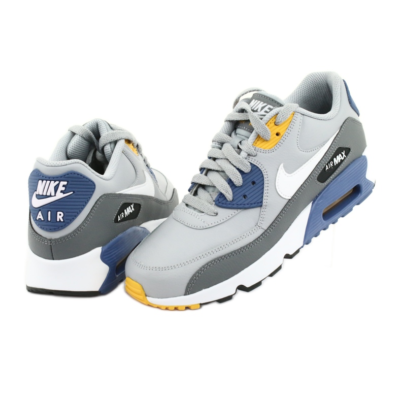 Nike Air Max 90 Ltr Gs Jr 833412-026 blanche bleu gris 4 Nike Air Max 90 Ltr Gs Jr 833412-026 blanche bleu gris 4