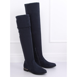 Cuissardes à talons plats, bleu marine 0-76 Bleu 1 Cuissardes à talons plats, bleu marine 0-76 Bleu 1