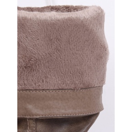 Bottines plates femme, beige 1084-PG Kaki 2 Bottines plates femme, beige 1084-PG Kaki 2