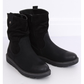 Bottines noires à semelles épaisses BM-9062 Noir 2