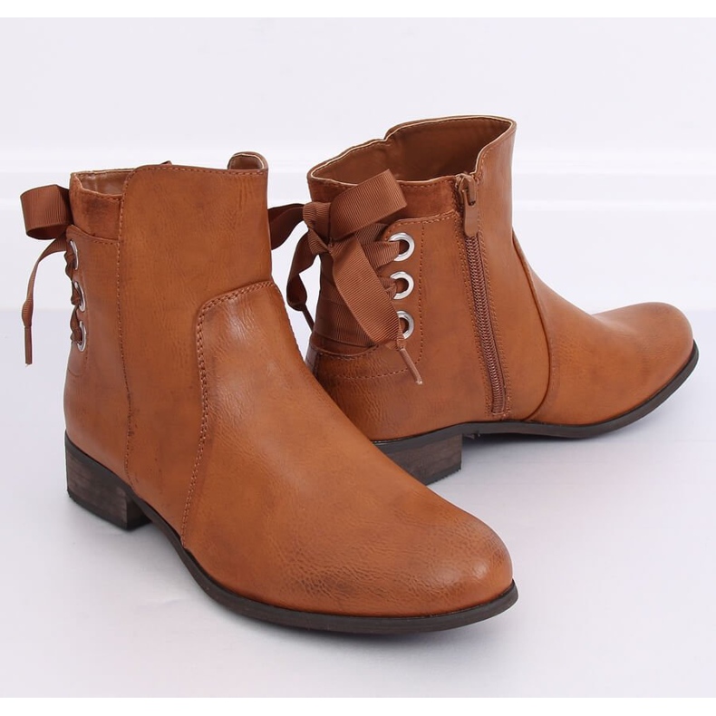 Boots plates femme camel 1184-PA Camel brun 2
