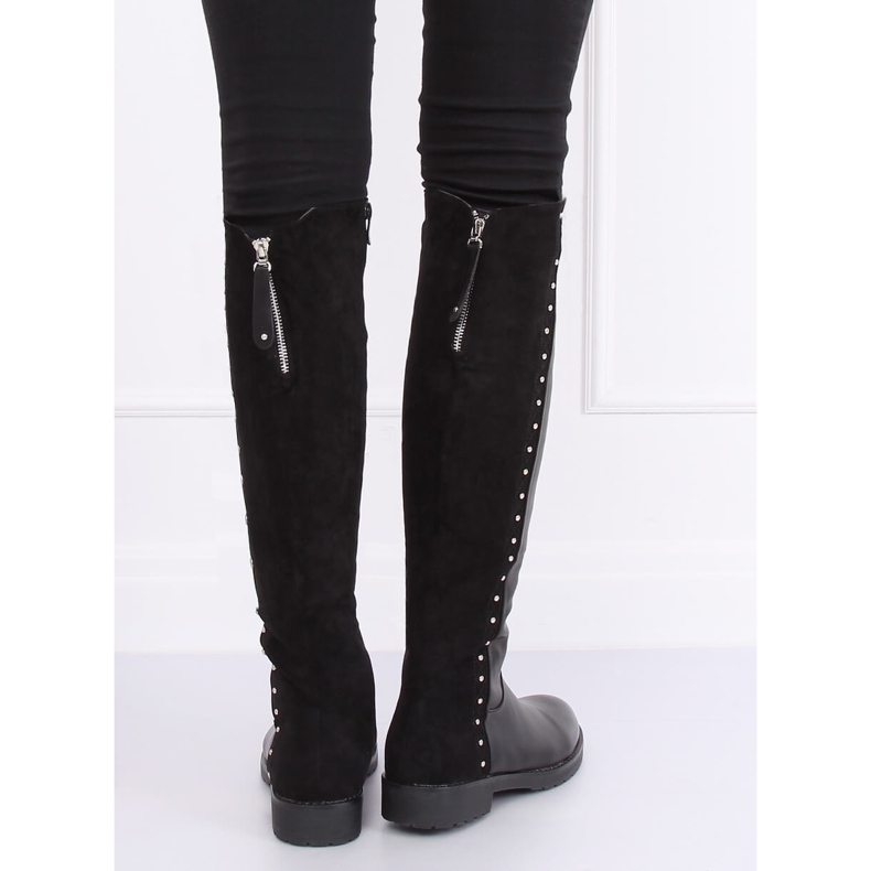 Bottes d'équitation épaisses isolées noires G3369A Noir 2