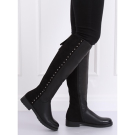 Bottes d'équitation épaisses isolées noires G3369A Noir 1