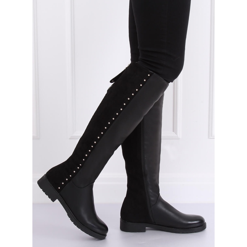 Bottes d'équitation épaisses isolées noires G3369A Noir le noir 1