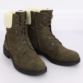 Bottines à lacets vertes K-9926 Vert 3