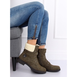 Bottines à lacets vertes K-9926 Vert 5
