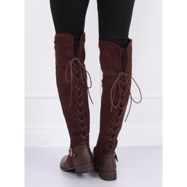 Cuissardes à talons plats marron 688-3 Marron brun 1 Cuissardes à talons plats marron 688-3 Marron brun 1