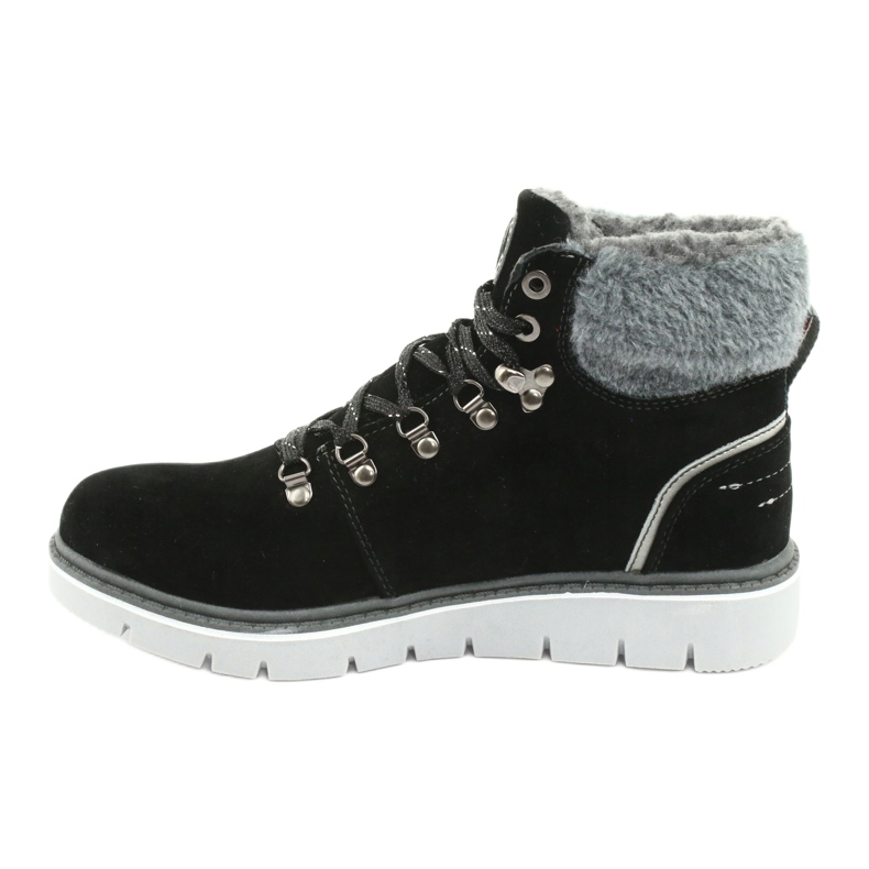 Bottes d'hiver à lacets MCKEY 1072 noir gris 2