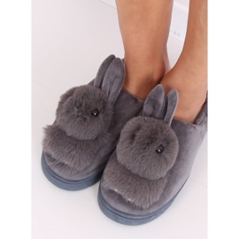 Chaussons gris lapins gris MA01 Gris 2