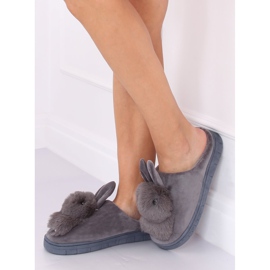 Chaussons gris lapins gris MA01 Gris 1