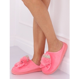 Chaussons femme rose foncé DD112 Rouge 1
