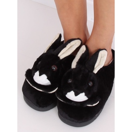 Chaussons femme lapin noir MA17 Noir le noir 2