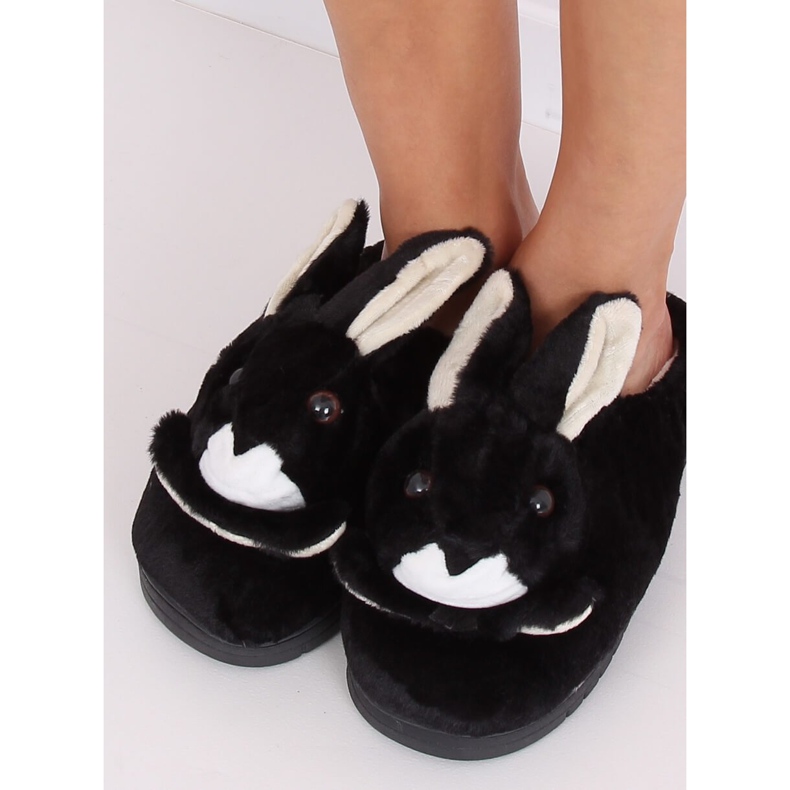 Chaussons femme lapin noir MA17 Noir 2