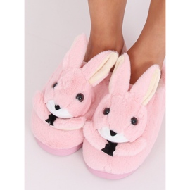 Chaussons femme lapins rose clair MA17 Rose 1 Chaussons femme lapins rose clair MA17 Rose 1