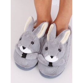 Chaussons gris lapins gris MA17 Gris 2 Chaussons gris lapins gris MA17 Gris 2