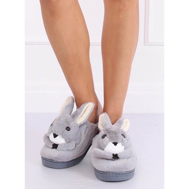 Chaussons gris lapins gris MA17 Gris 1