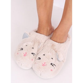 Chaussons femme beige MA16 Milk White 1