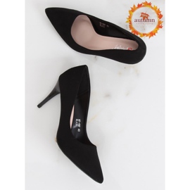 Escarpins sur un talon confortable noir NF-49P Noir 4