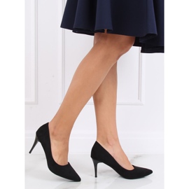 Escarpins sur un talon confortable noir NF-49P Noir 3