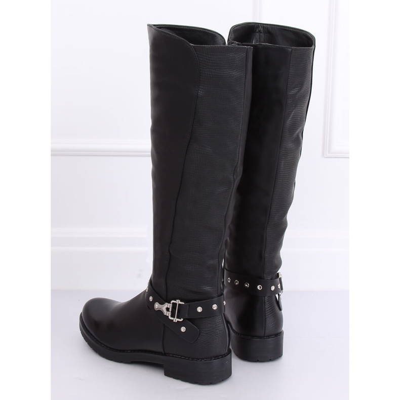 Bottes d'équitation épaisses isolées noires G3375A Noir 1