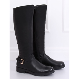 Bottes d'équitation sur un chausson noir épais G3372A Noir le noir 4