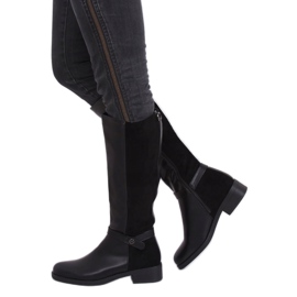 Bottes noires pour femmes noir G-7603 Noir le noir 1