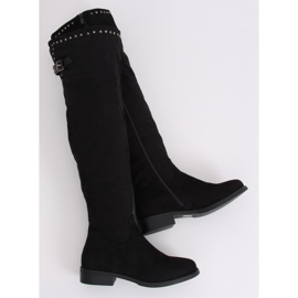 Bottines en daim noir Z173 Noir le noir 5