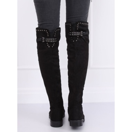 Bottines en daim noir Z173 Noir le noir 1