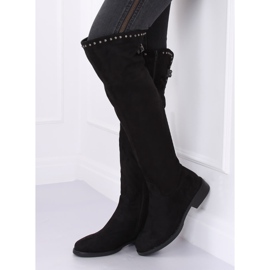 Bottines en daim noir Z173 Noir le noir 2