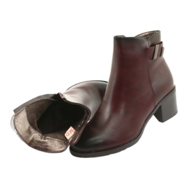 M.Daszyński Bottes sur la fermeture éclair isolée Daszyński SA153 bordeaux rouge multicolore 5