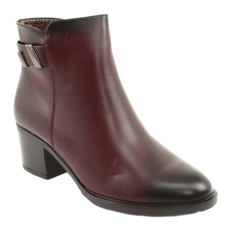 M.Daszyński Bottes sur la fermeture éclair isolée Daszyński SA153 bordeaux rouge multicolore 1
