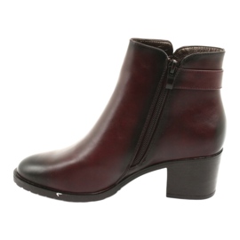 M.Daszyński Bottes sur la fermeture éclair isolée Daszyński SA153 bordeaux rouge multicolore 2