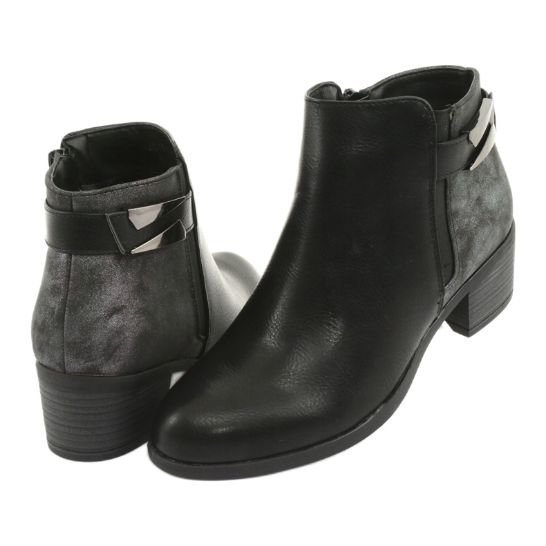 M.Daszyński Bottines Jodhpur Daszyński 1919 boucle noire gris 4