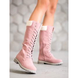 Seastar Bottes chaudes à lacets rose 1